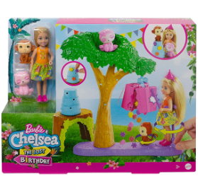 Barbie and chelsea birthday party fun playset